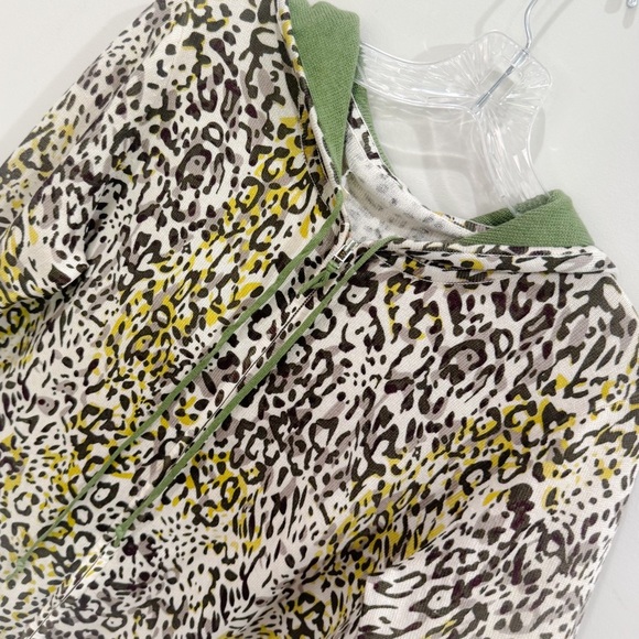 Peck & Peck silk/ cashmere full zip leopard print sweater ❤️ - Picture 3 of 5